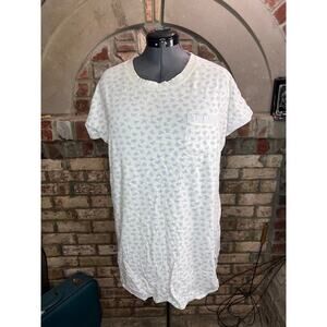 T-shirt vintage bow print purple white